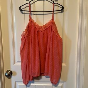 Pink off the shoulder blouse